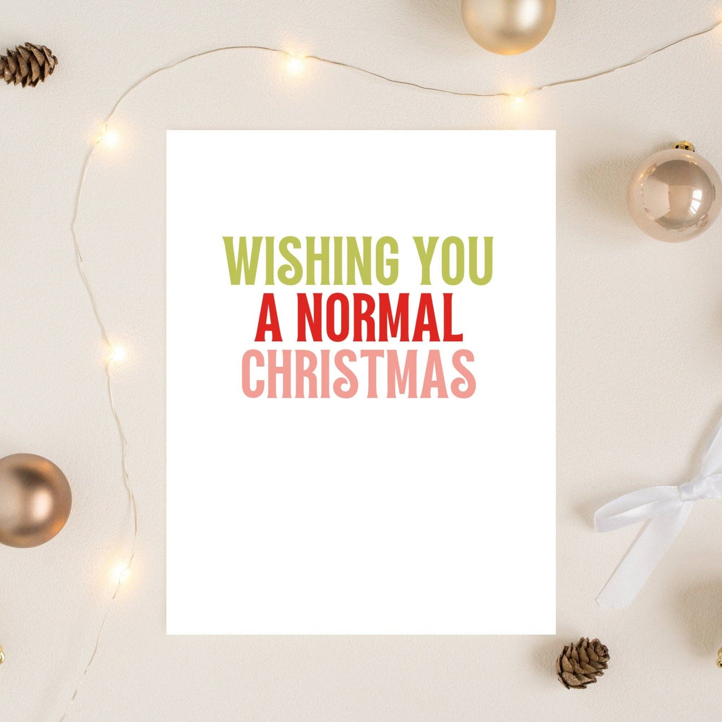 Minimalist Christmas Funny, Simple Xmas Card Cheeky Playful