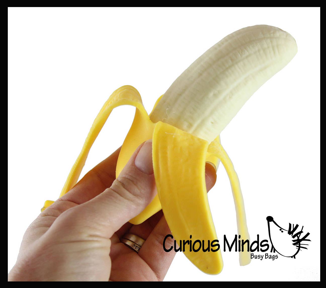 1 Realistic Stretchy Banana - Sensory, Stress, Squeeze Fidge