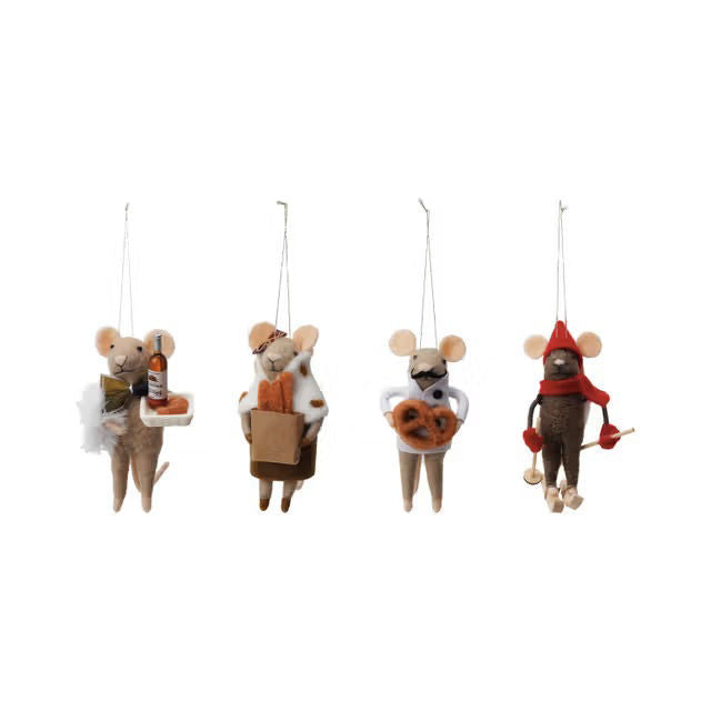 Felt Mice Ornaments Chef Mouse