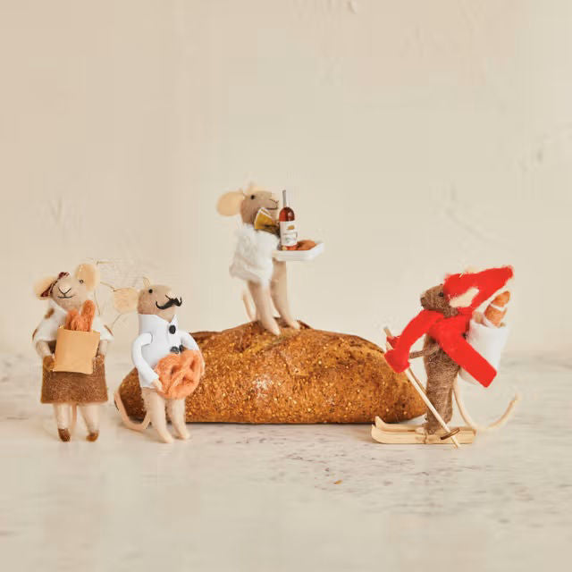 Felt Mouse Ornament - Felt Mouse Gourmand