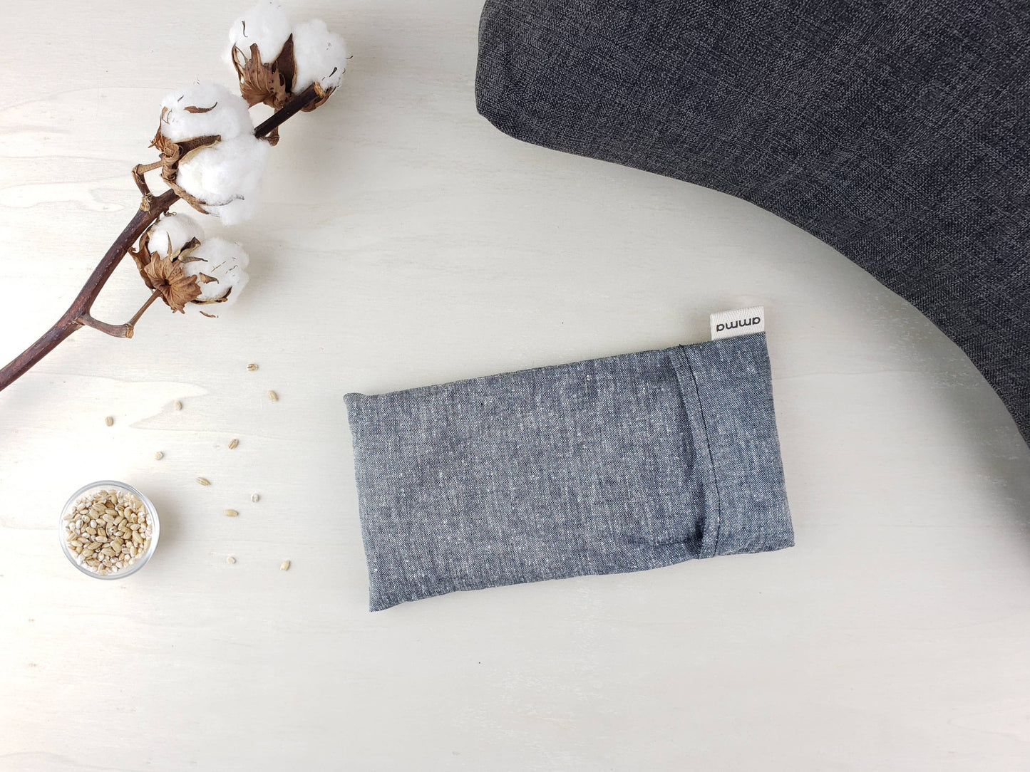 Lavender eye pillow with washable cover (organic cotton)
