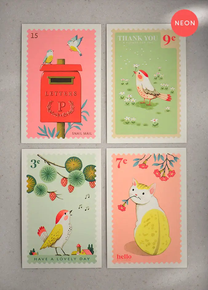Mailbox Birds Postcard