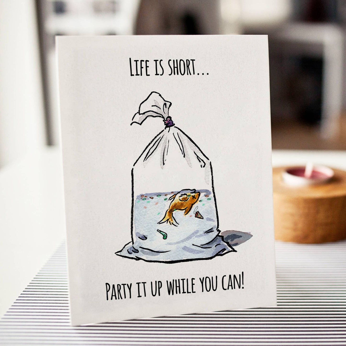 "Life is Short" - Funny Dark Humor Existential Birthday Card