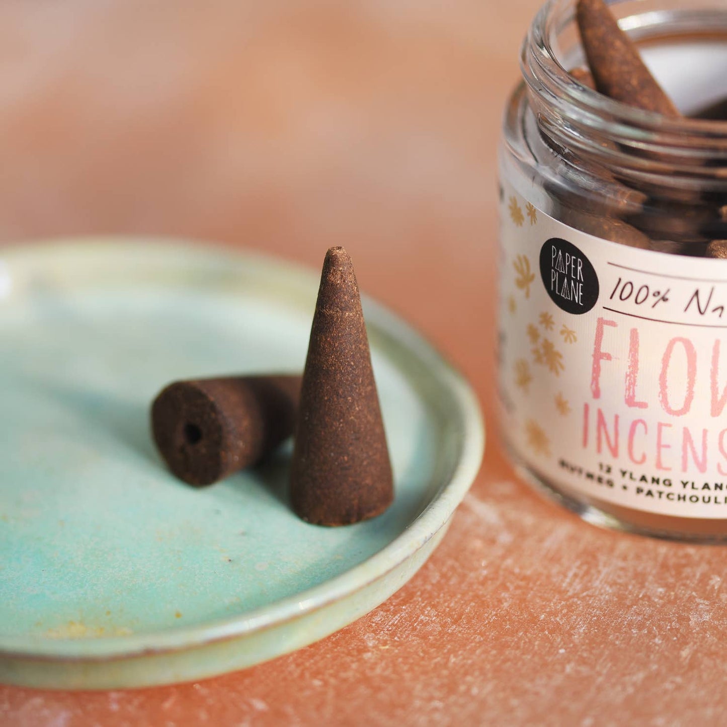 Flow Incense Jar of Incense Cones - plant based, vegan