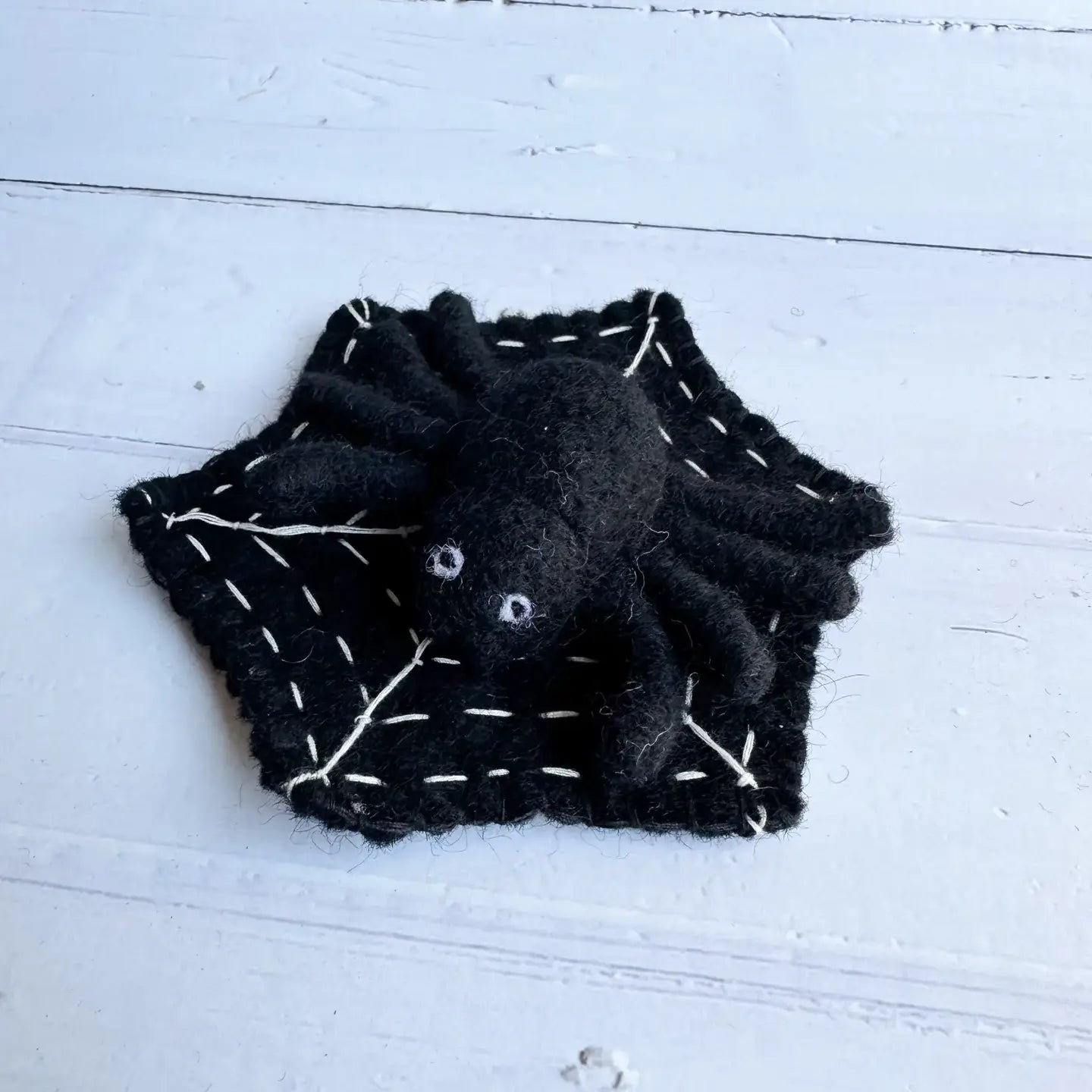 One Black Felt Halloween Spider