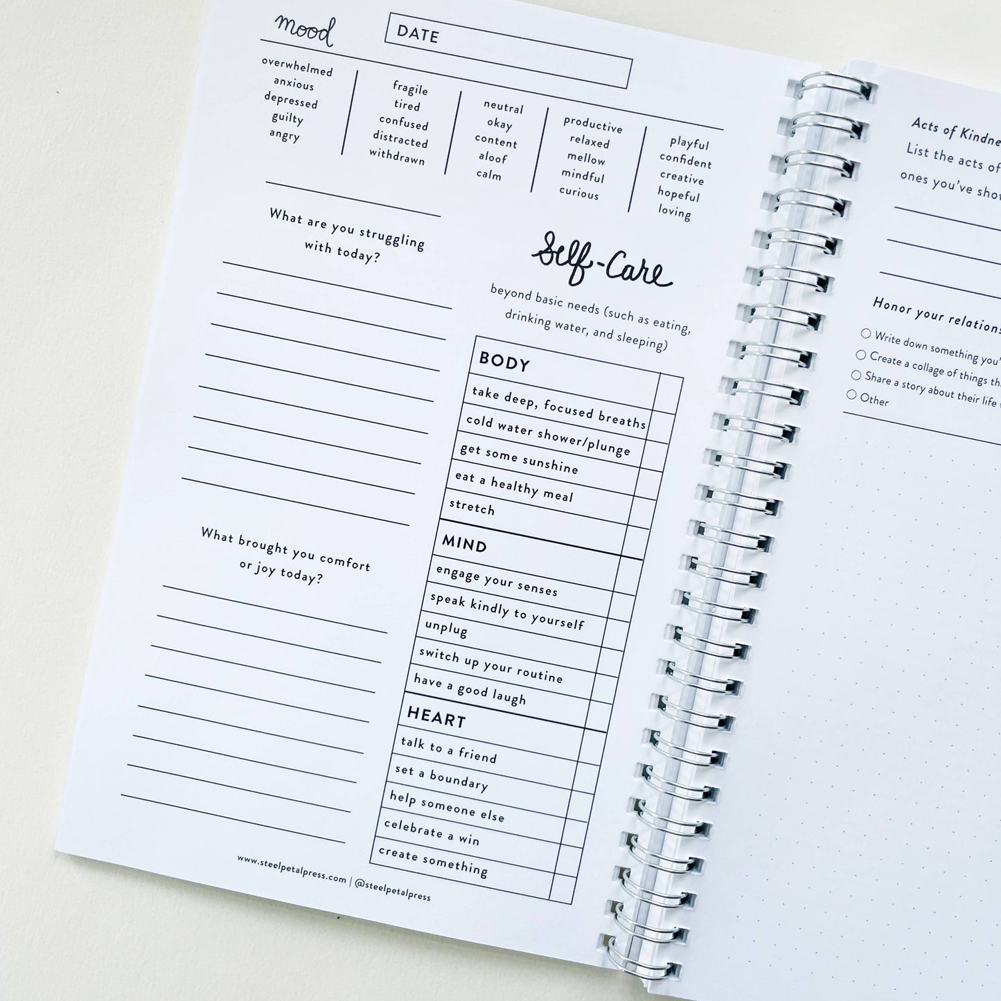 Spiral Notebook Journal - Circles Grief