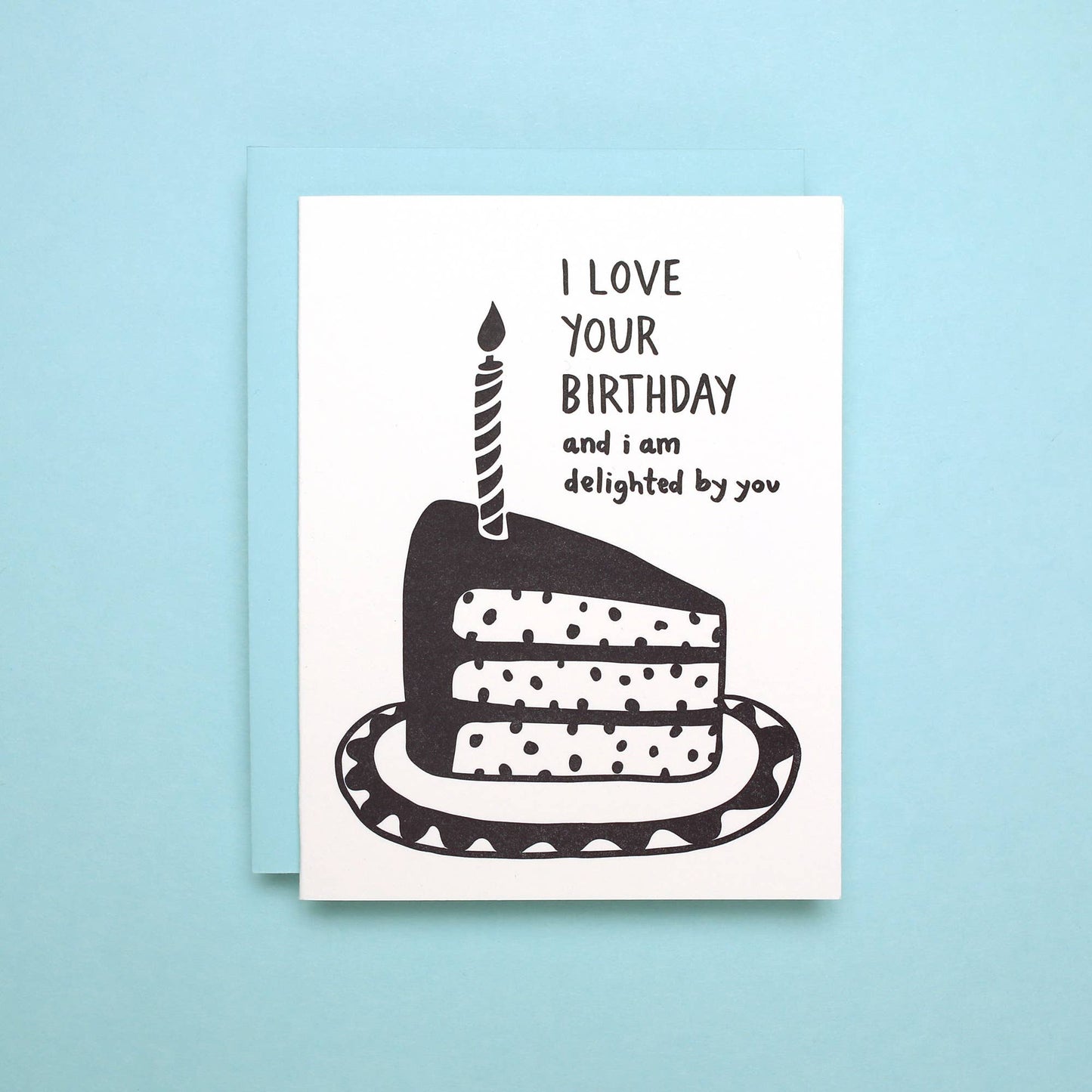 Delighted Birthday - Letterpress Greeting Card