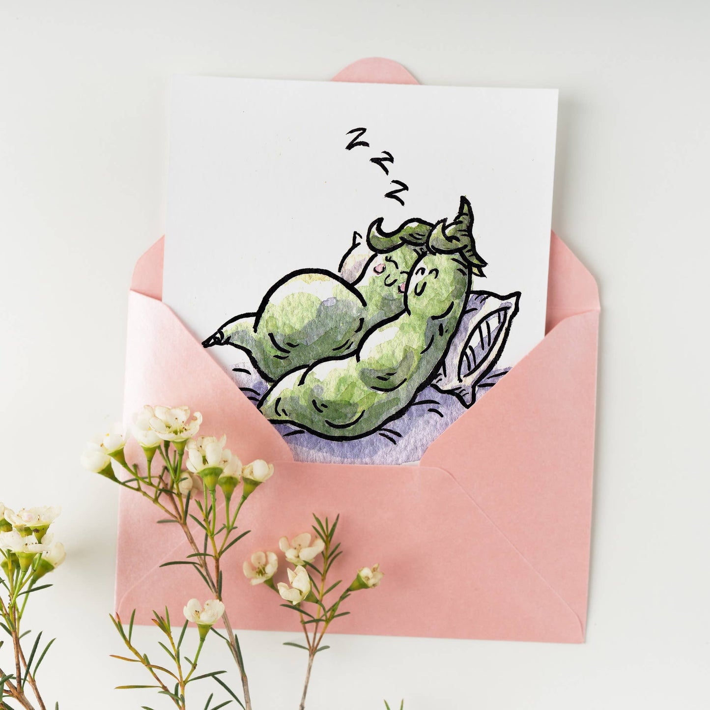 "Peas and Quiet" - Baby Shower, New Mom, Pregnancy Card
