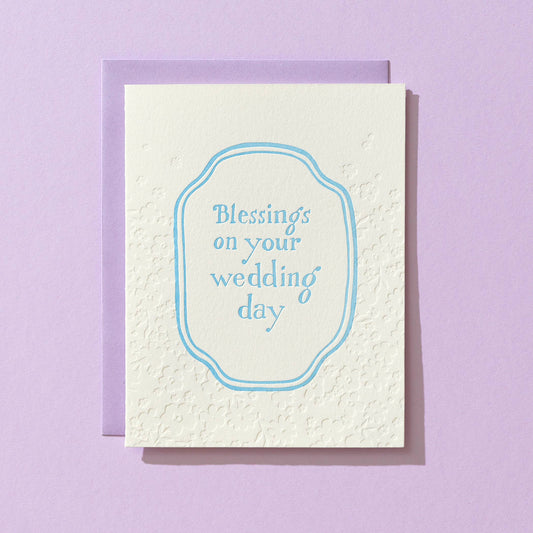 Blessings Wedding - Letterpress Greeting Card