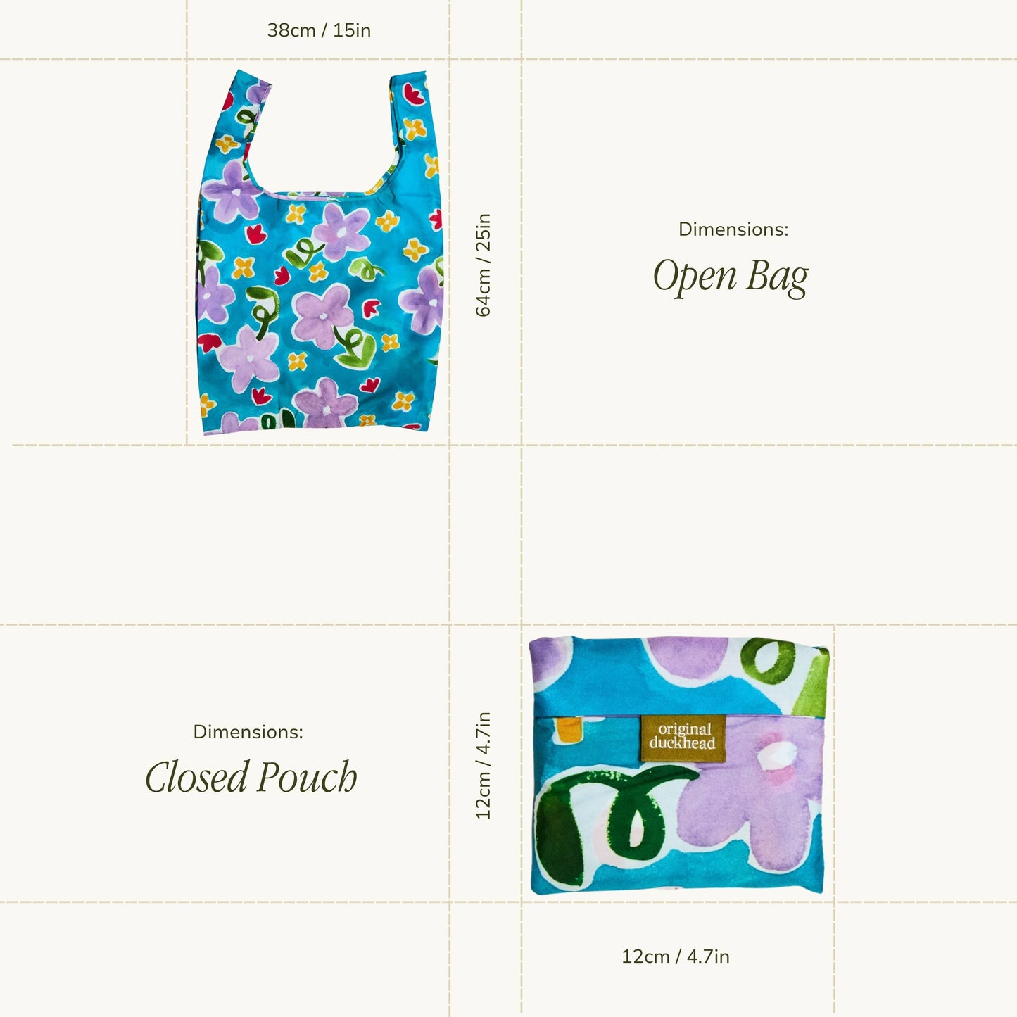Lilas' Dream Floral Reusable Eco Friendly Bag