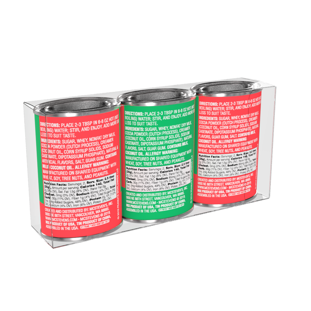 Peanuts Christmas Cocoa Gift 2.5oz Oval Tin Assorted