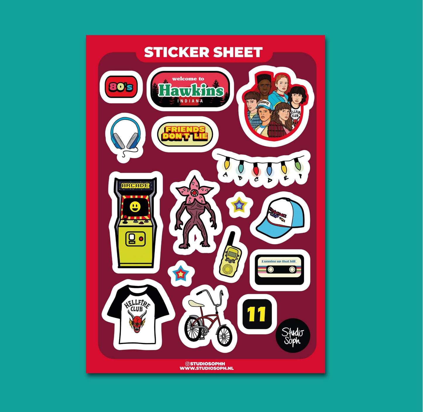 Strange Things A5 Sticker Sheet