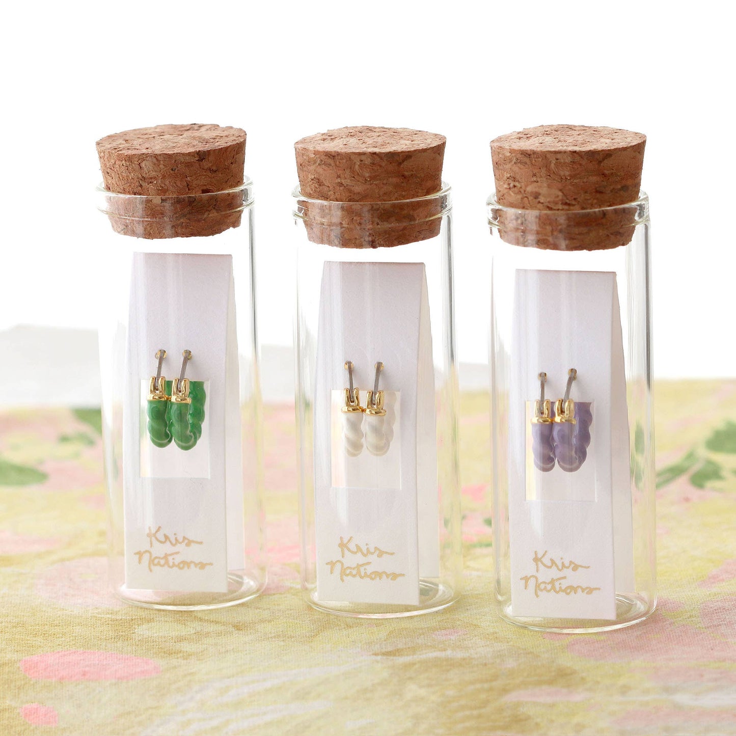 Twisted Enamel Hoop Earrings