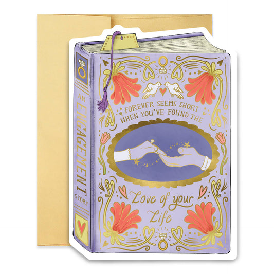 Engagement Book Cover Diecut Card