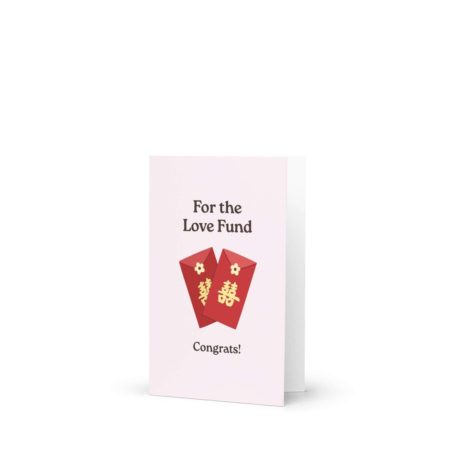 Love Fund Asian Wedding Cards | Cute Red Envelope Hong Bao Couple