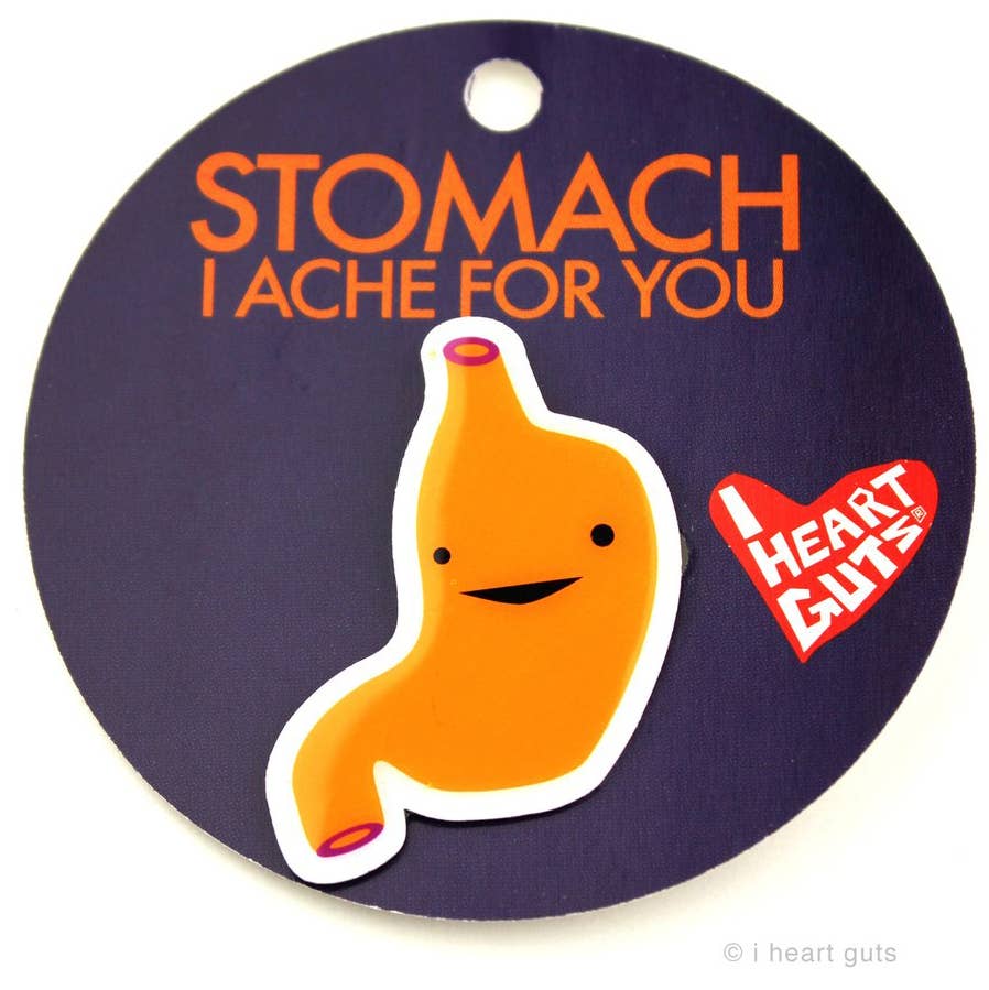 Stomach Lapel Pin - I Ache For You!