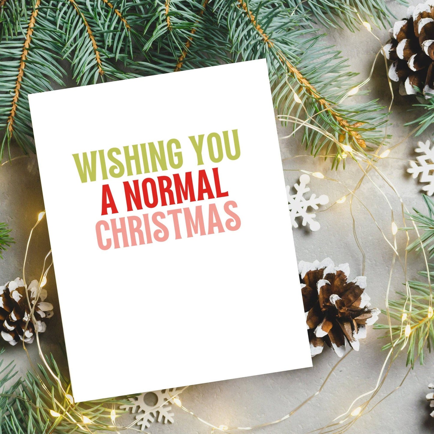 Minimalist Christmas Funny, Simple Xmas Card Cheeky Playful