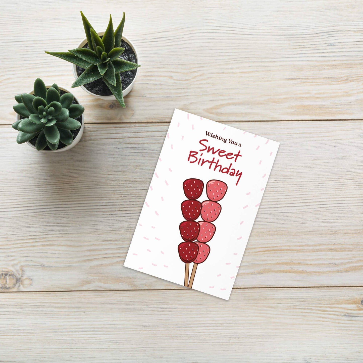 Sweet Tanghulu Funny Birthday Cards | Asian Snacks Food Greeting