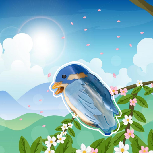 Blue Bird Hair Claw Clip