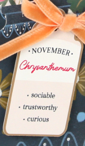 Chrysanthemum Floral Pop-up Card with Bow Embellishment