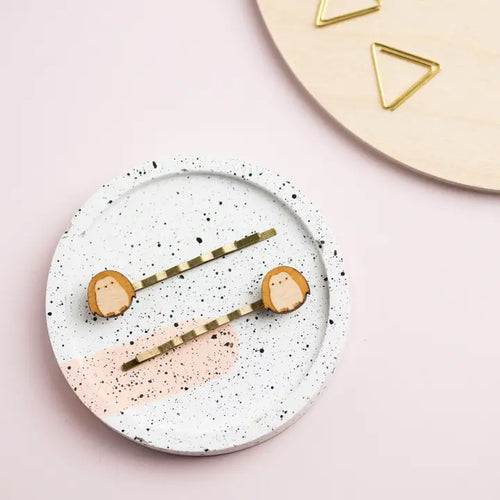Wooden Penguin Hair Slides - Front & Company: Gift Store
