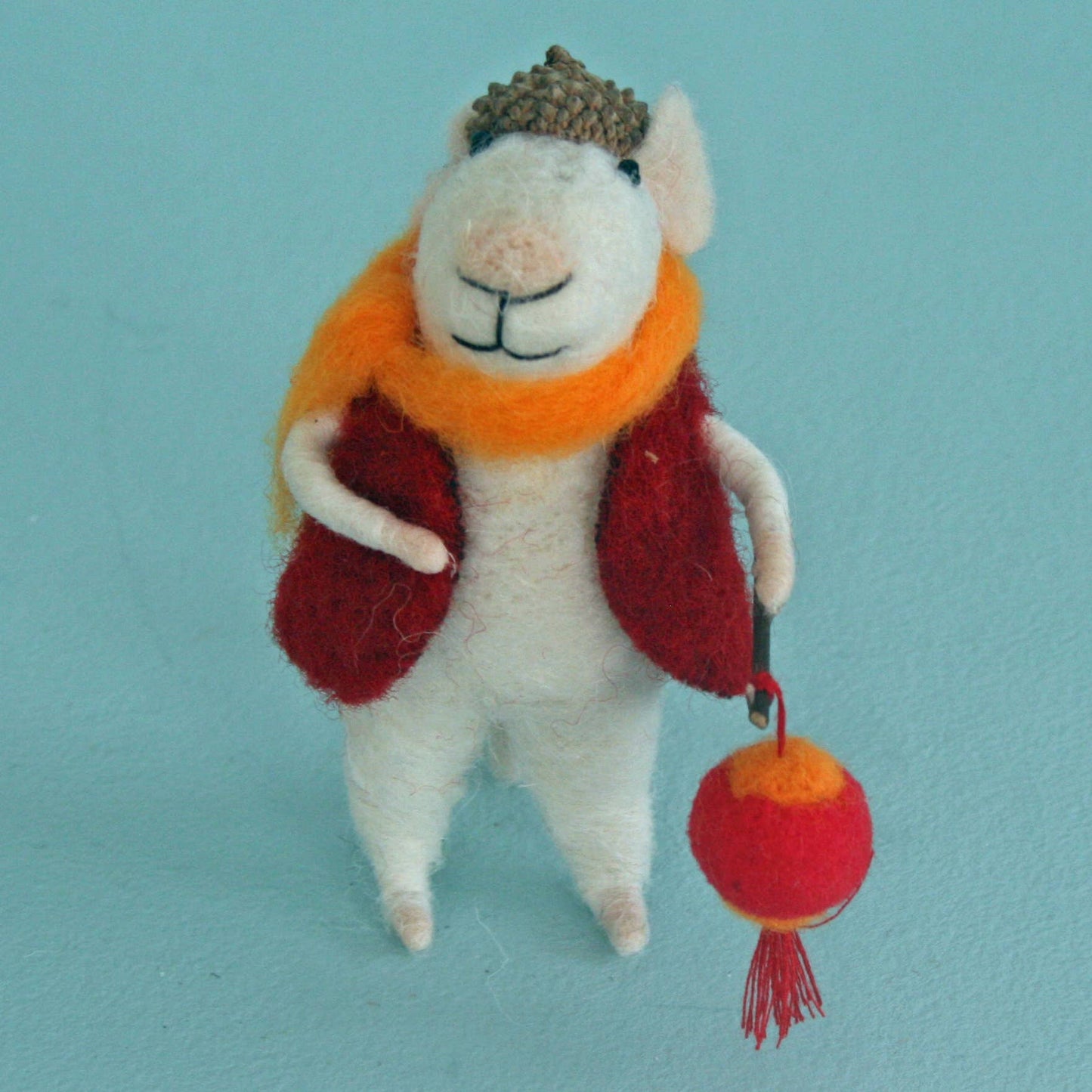 Felt Mouse Ornament: Felt Mouse With Lantern