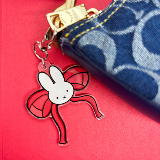 Bunny Bow|Strawberry Trinkets| Acrylic Charm