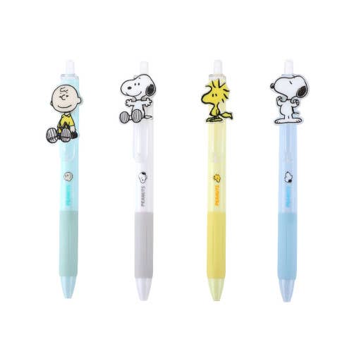Peanuts Chracters Clip Ballpoint Pen 0.5mm Black