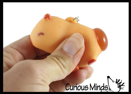 Pooping Capybara Novelty Keychain