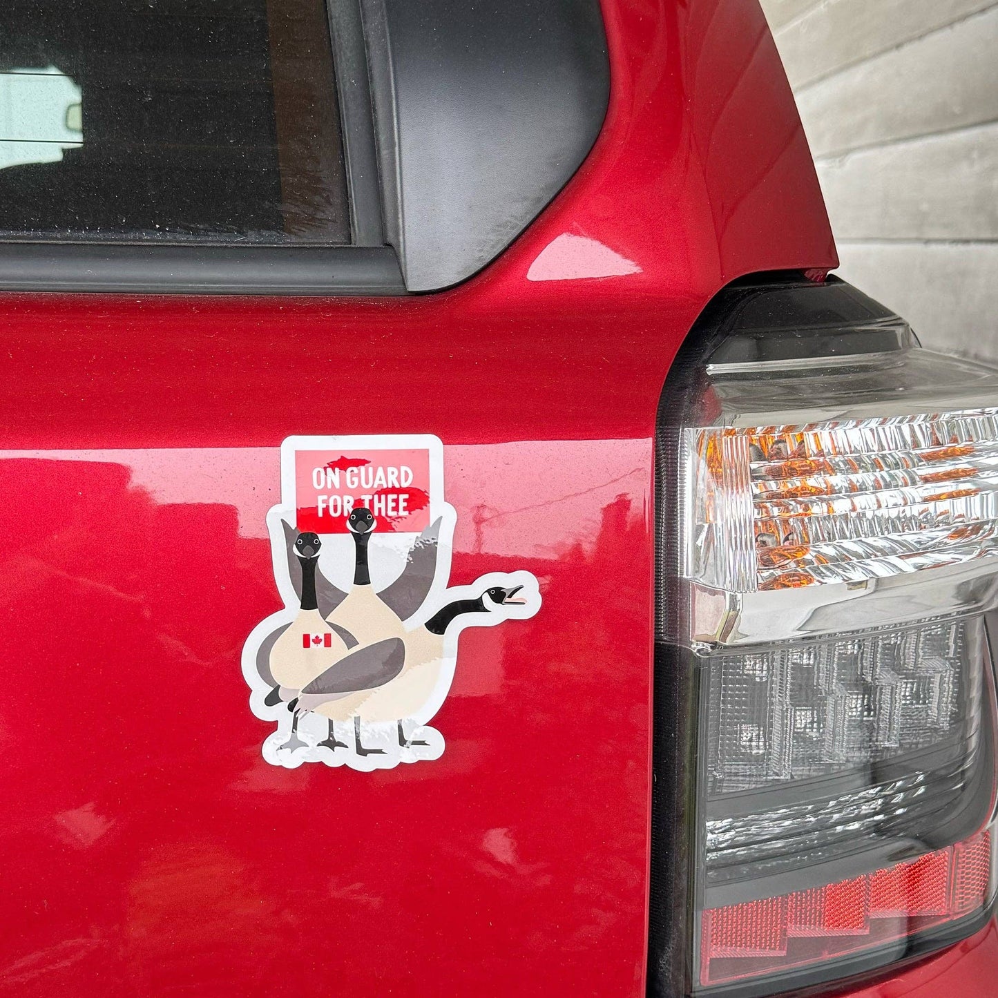 On guard for thee Canadian geese bumper sticker