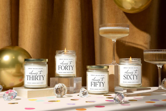 Cheers to Sixty 9 oz Soy Candle - Home Decor & Gifts