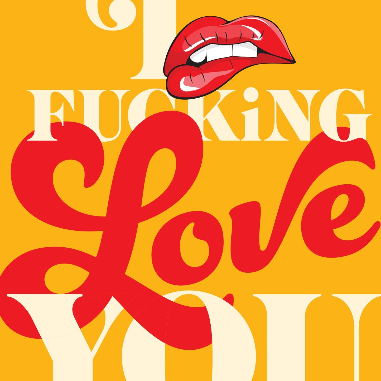 RED LIPS love, valentine card