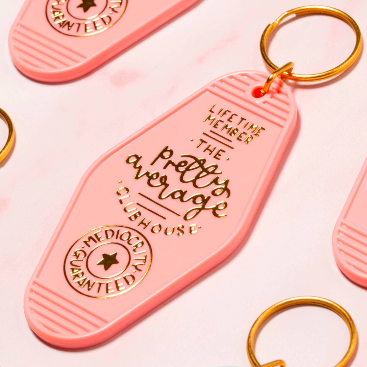 Keyring - The Pretty Average Clubhouse - Pink