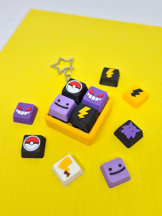 Pokemon Keycap Clicker Keychain