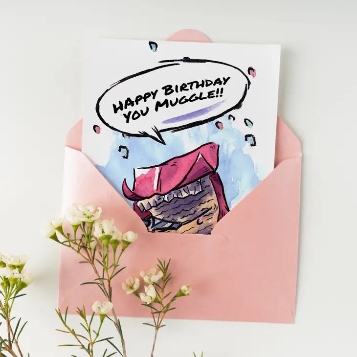 "You Muggle" - Harry Potter Howler Birthday Card