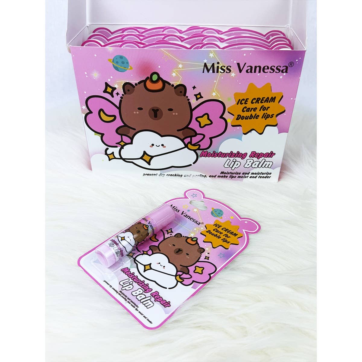Ice Cream Care Capybara Lip Balm