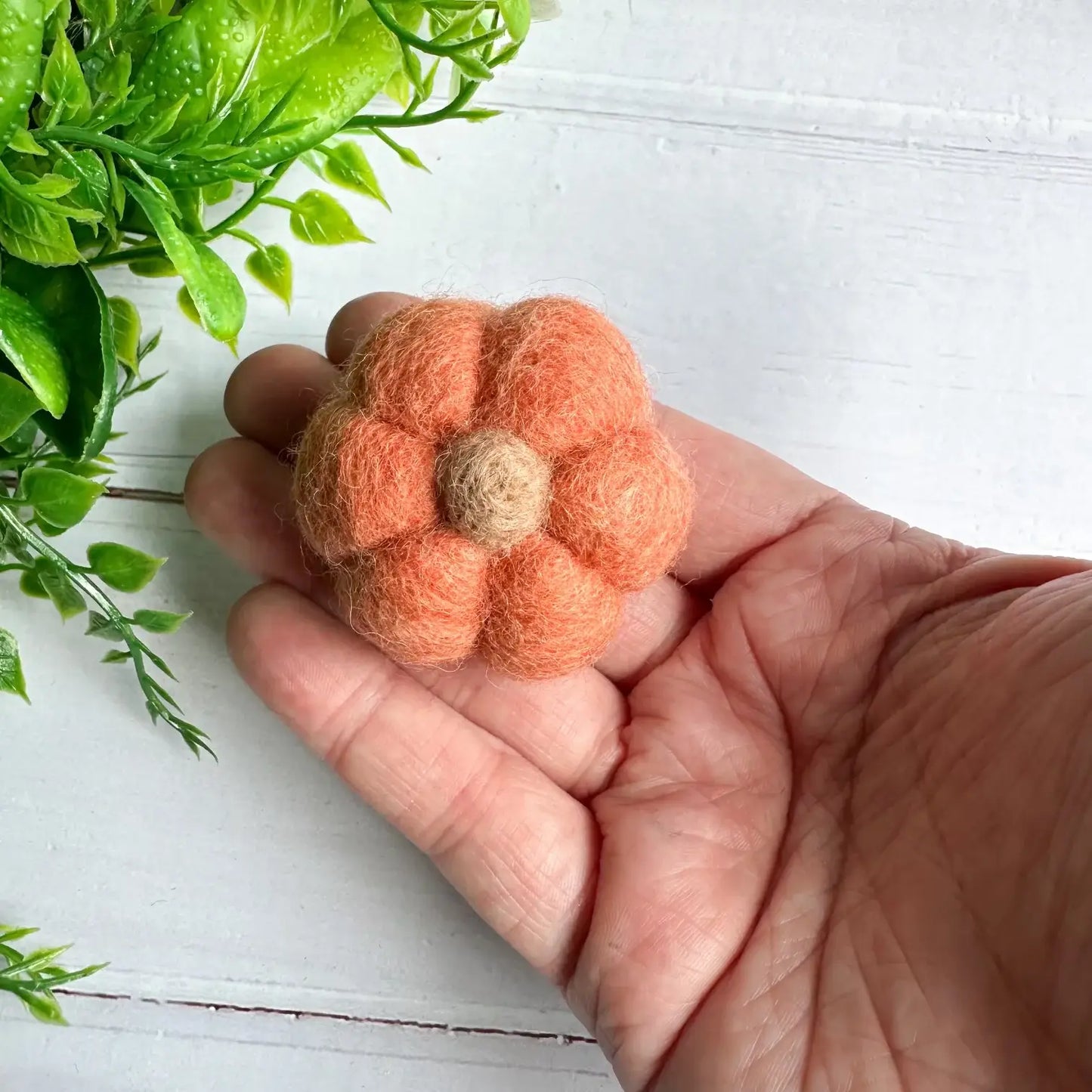One Classic Fall Felt Mini Pumpkin
