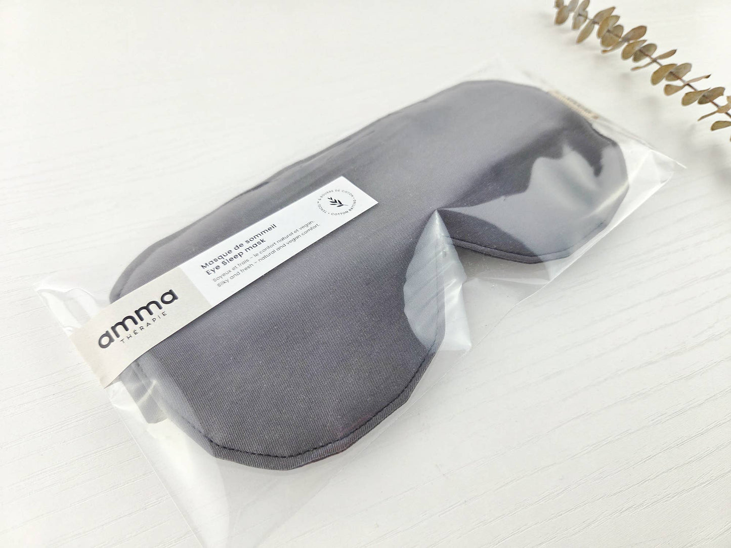 Tencel sleep mask (100% natural and vegan materials) Grey