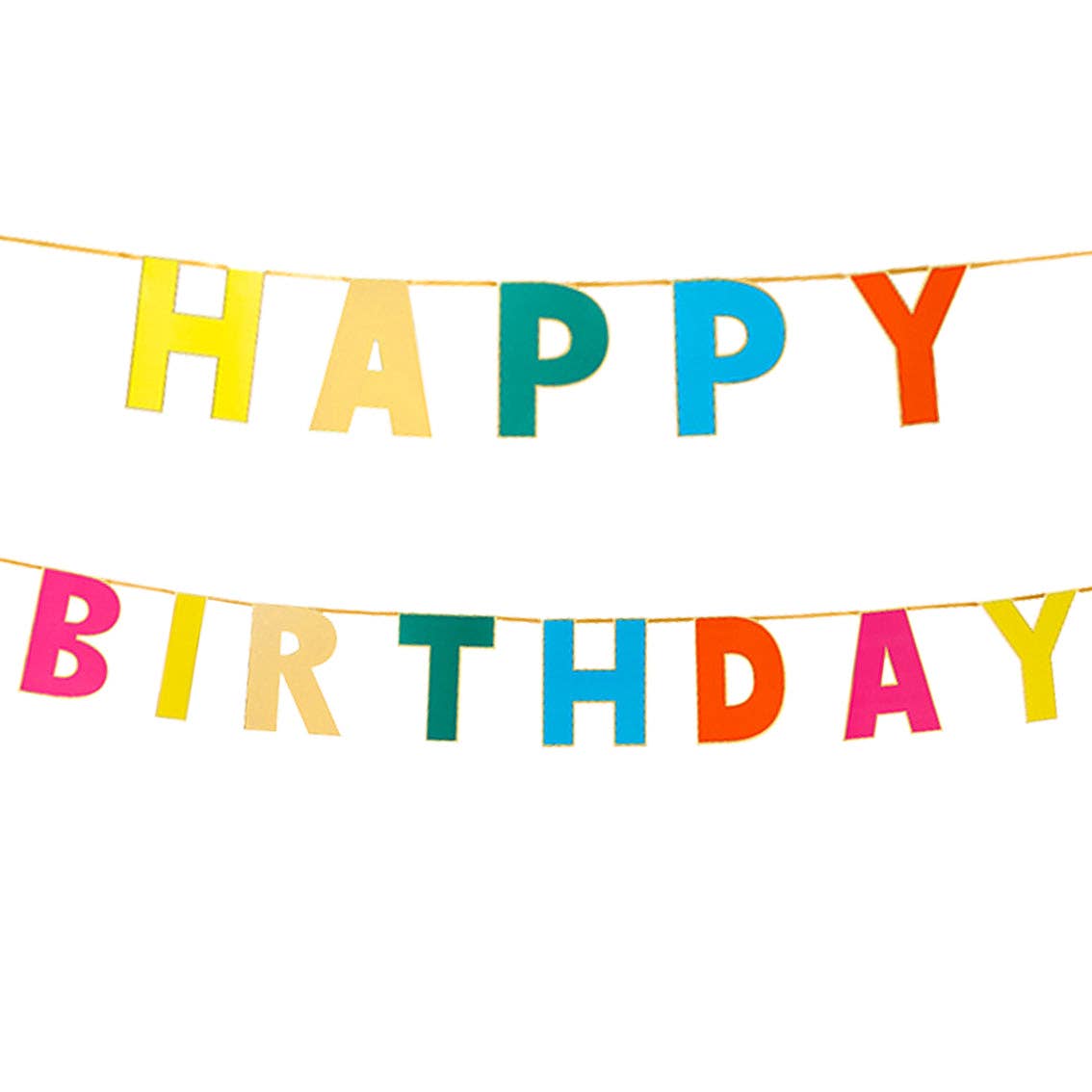 Rainbow Happy Birthday Garland | Birthday Party |