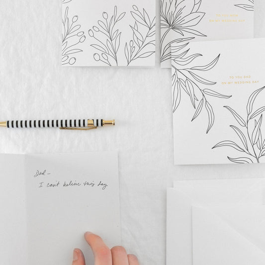 Dad Wedding Day Botanical Card