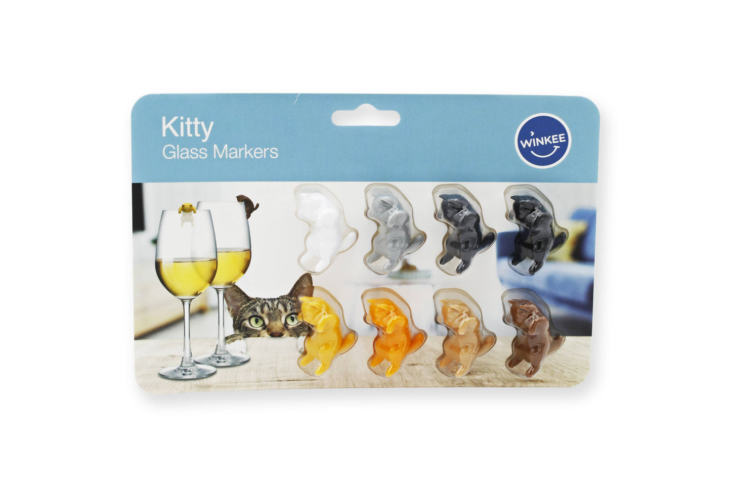 Kitty glass markers | set of 8