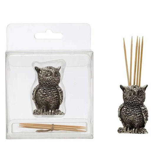 Zinc Alloy Owl Toothpick Holder