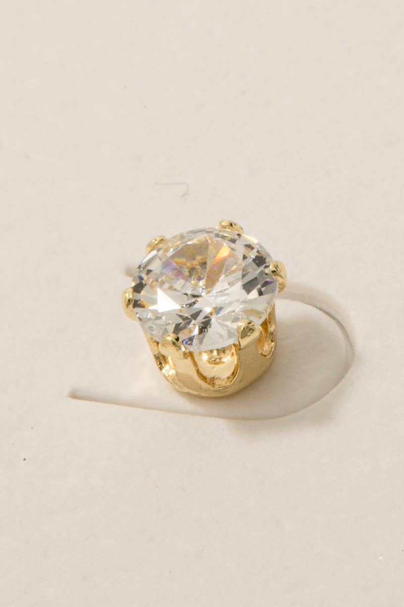 Mixed Pave Hoop And Stud Earrings Set