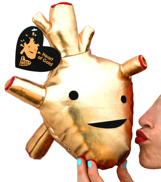 Heart of Gold Plush - Metallic Vinyl Plush
