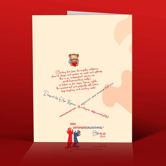 LOVE BEAR valentine card