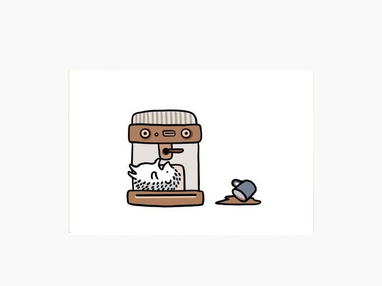 Too Much Espresso Postcard