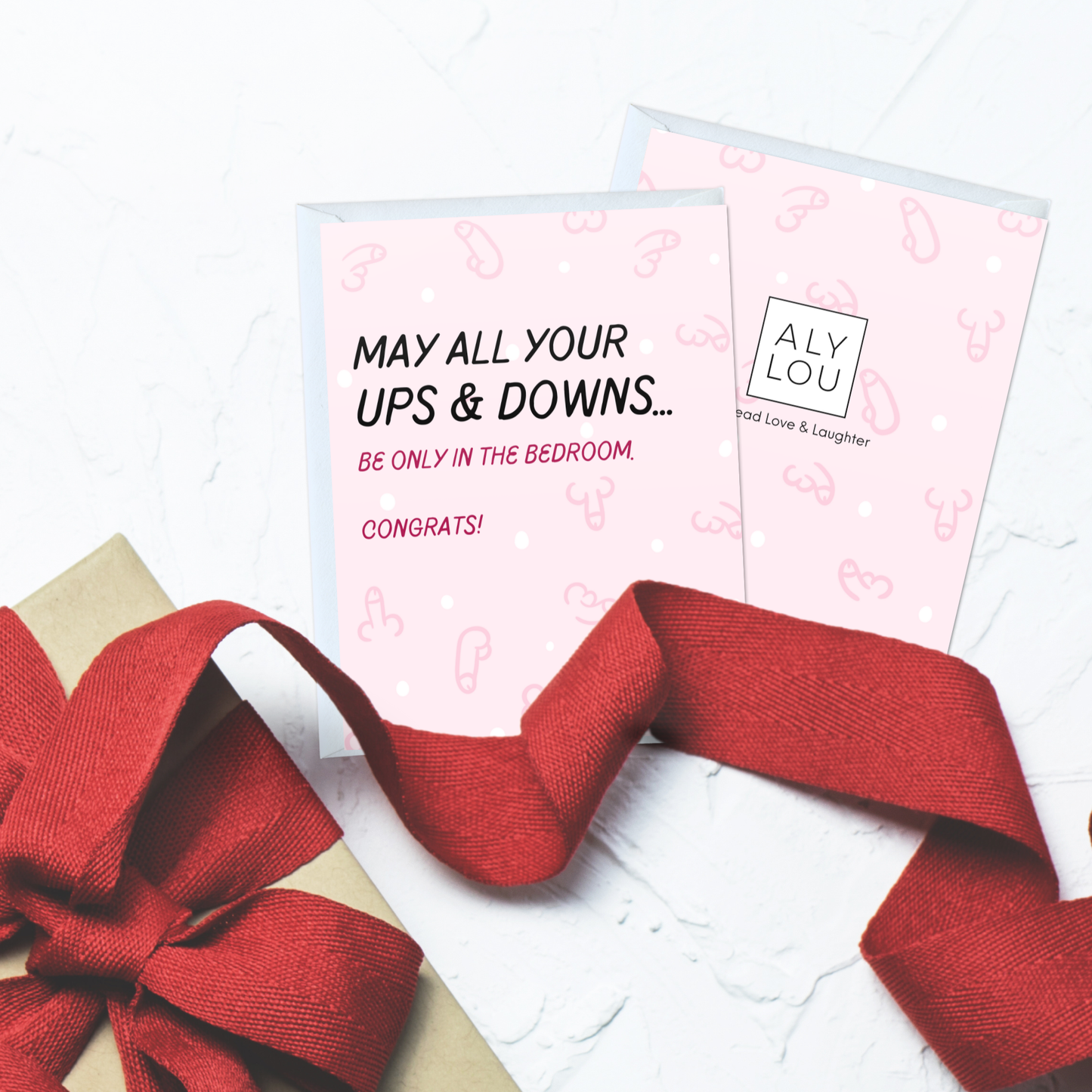 Naughty Wedding Couples Engagement Card (Ups and Downs)