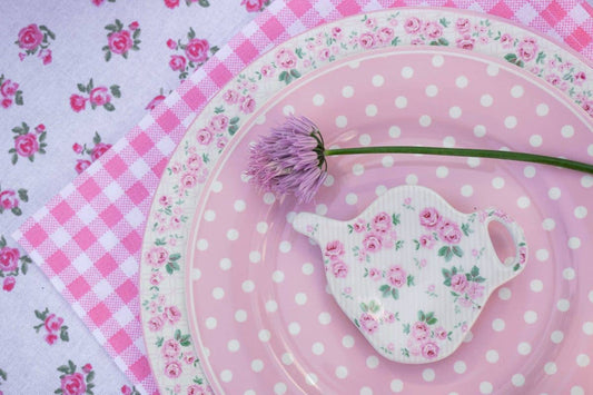 Porcelain tea bag holder Lucy Isabelle Rose