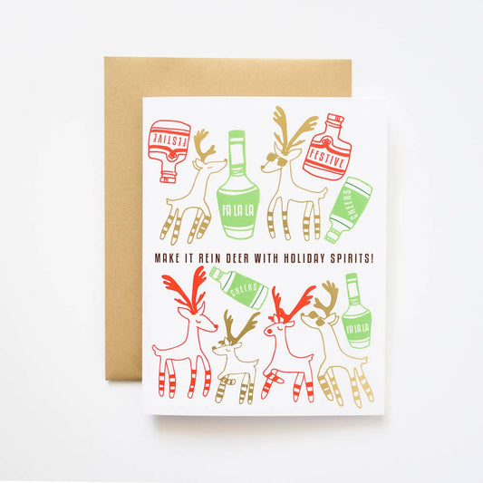 Make It Reindeer Gold Foil Greeting Card