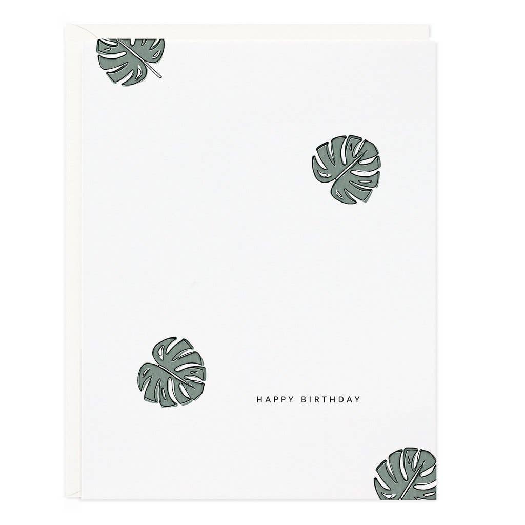 Philodendron Birthday Greeting Card